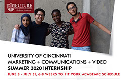 University of Cincinnati Marketing + Communications + Video Summer 2020 Internship