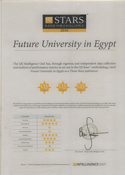 Future University in Egypt is Awarded Three Stars by QS Stars 2016