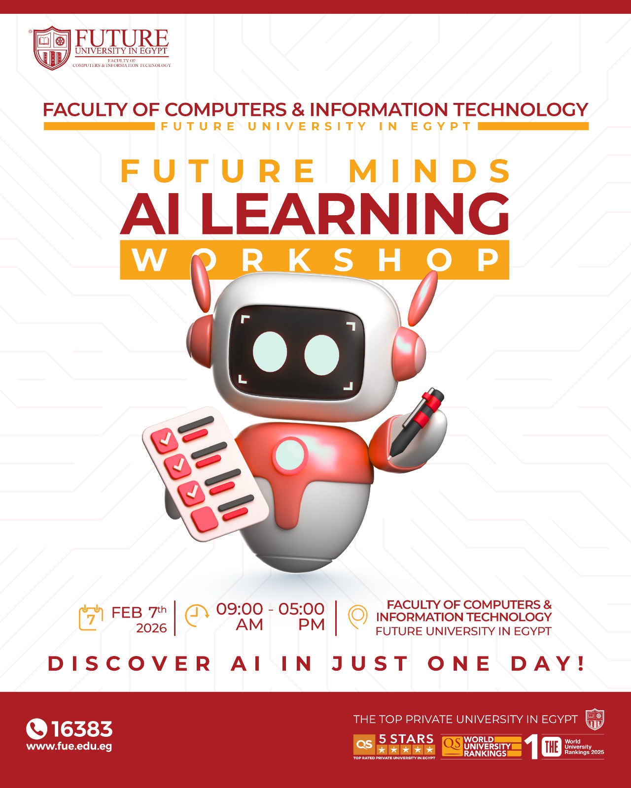 Future University in Egypt Organizes the “Future Minds” Artificial Intelligence Learning Workshop for School Students