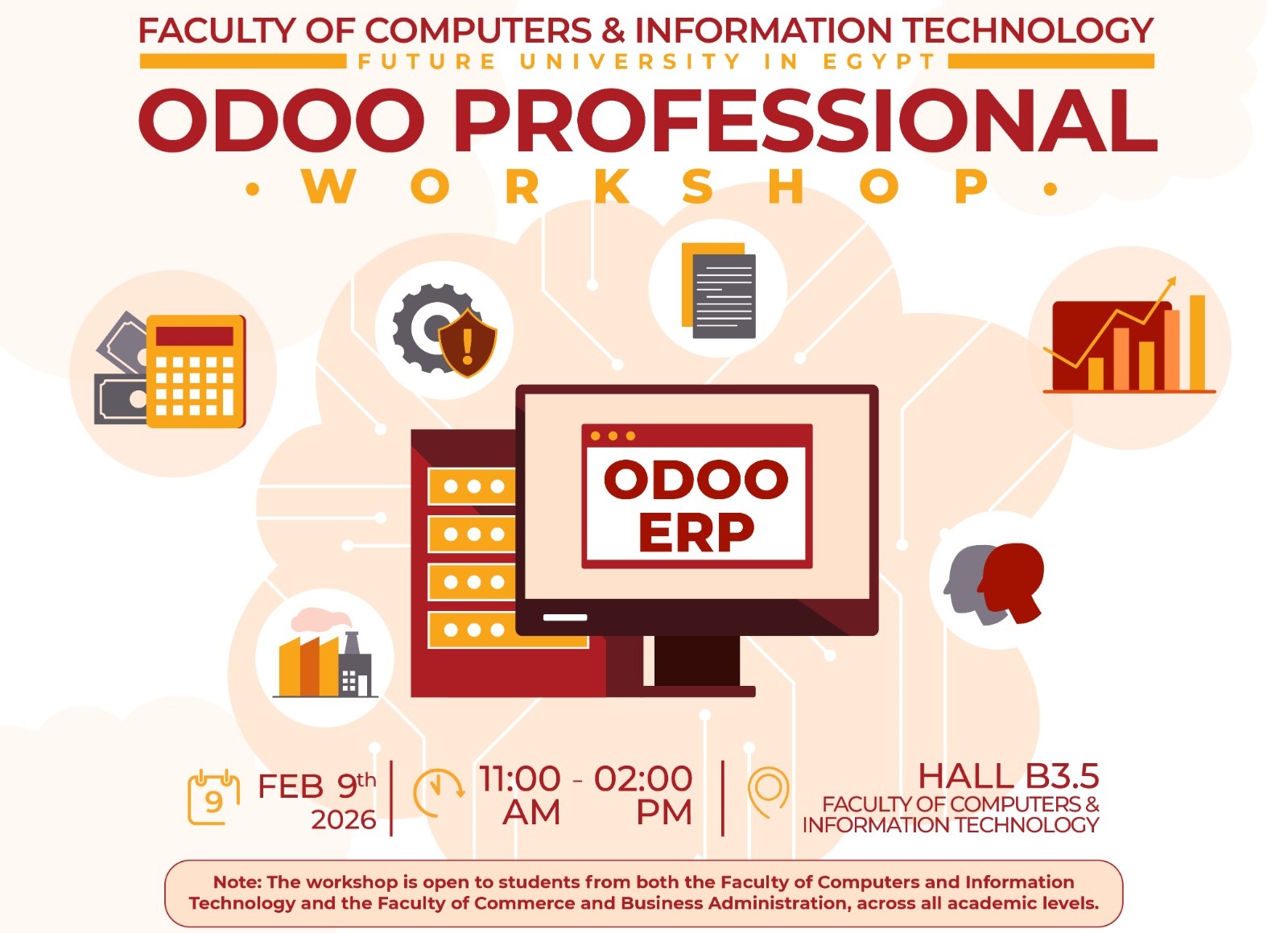 Future University in Egypt Hosts Odoo Professional Workshop for Computer Science and Business Students