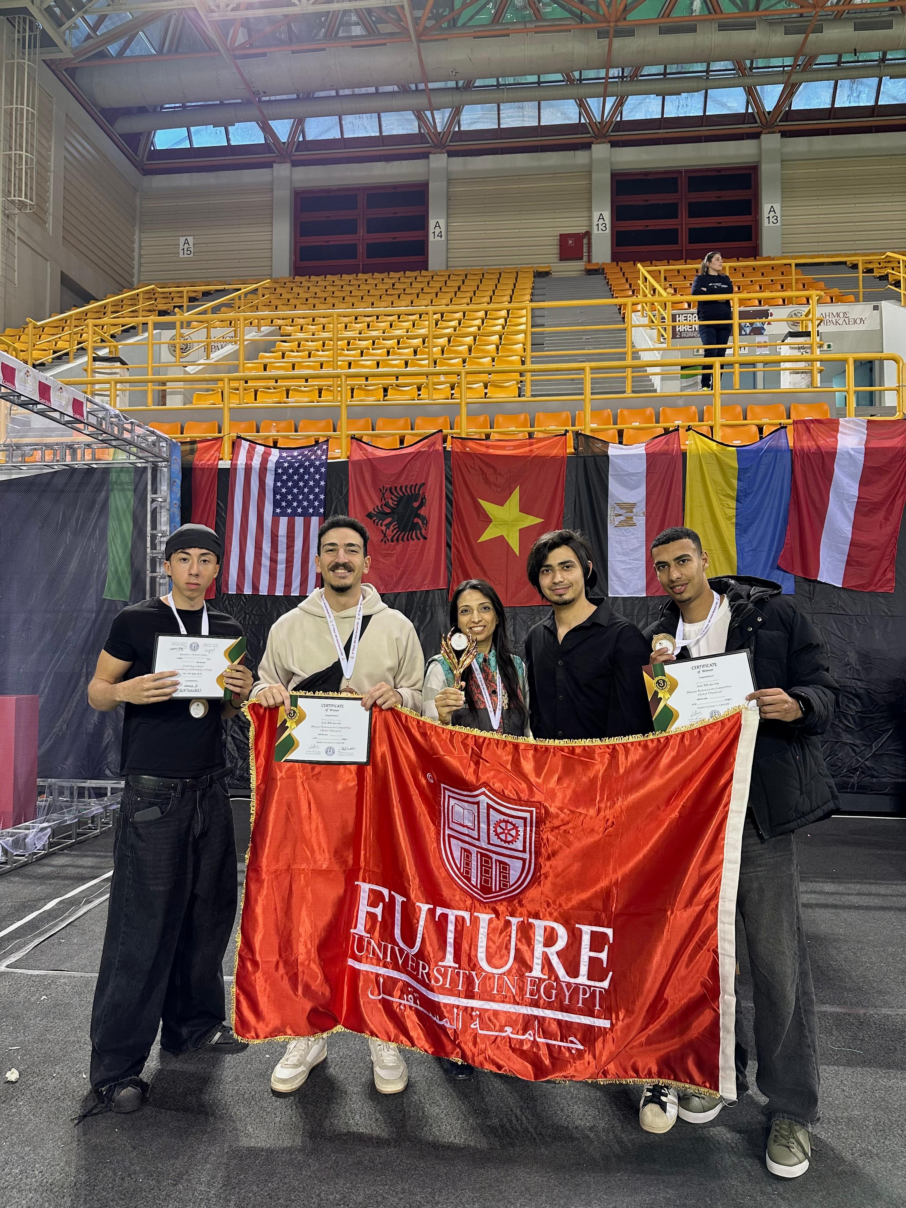 Future University in Egypt Demonstrates Global Excellence at the MINOAN ROBOTSPORTS COMPETITION, Global Olympiad 2026
