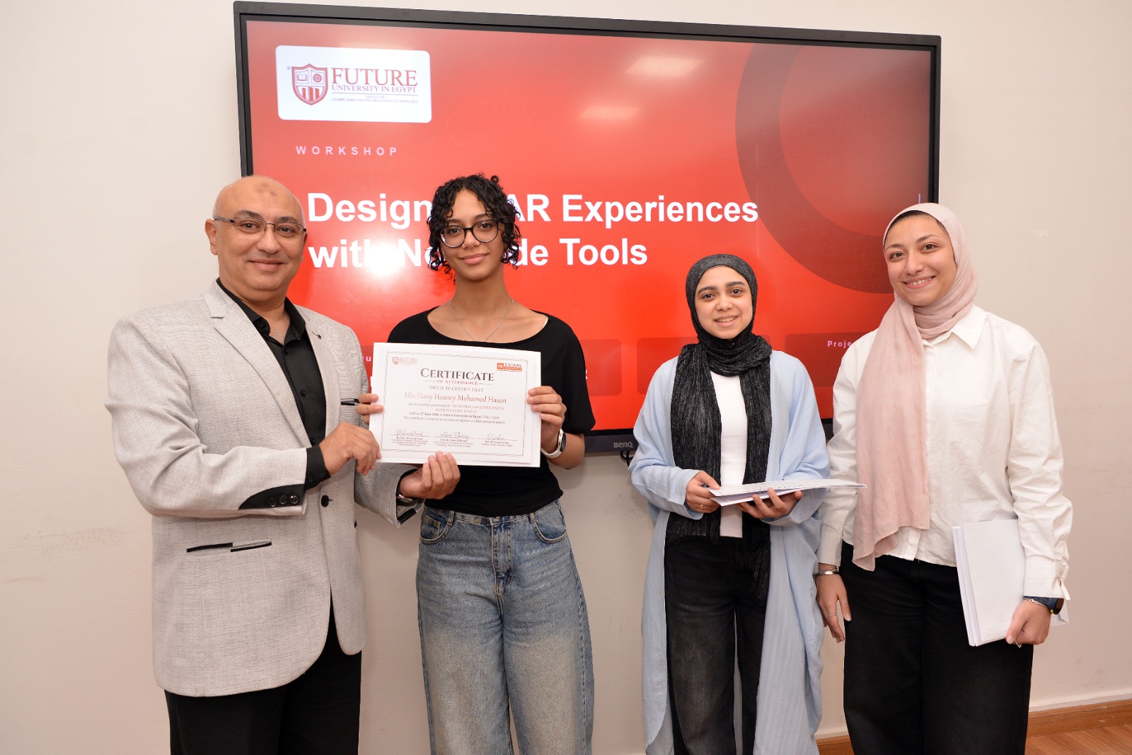 Future University in Egypt Hosts "Designing AR Experiences with No-Code Tools" Workshop for School Students
